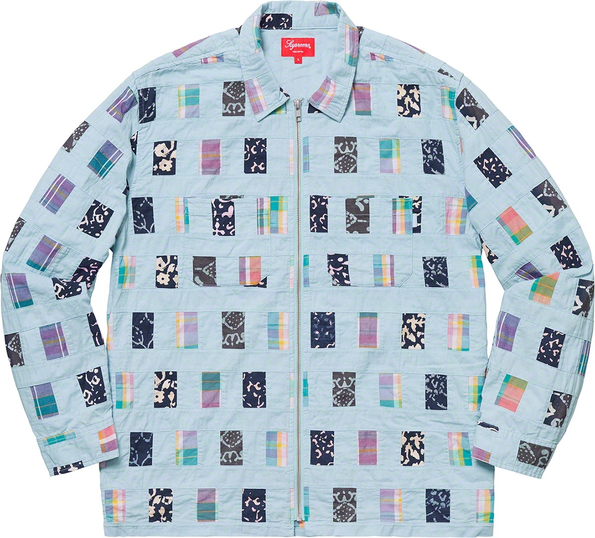 Patchwork Zip Up Shirt view 2